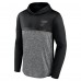St. Louis Blues Fanatics Black/Heather Charcoal Iconic Defender Pullover Hoodie