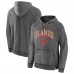 Calgary Flames Fanatics Gray True Classics Raglan Distressed Pullover Hoodie