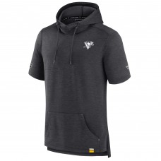 Футболка с капюшоном Pittsburgh Penguins Fanatics Heather Charcoal Authentic Pro