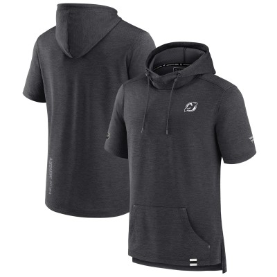 Толстовка New Jersey Devils Fanatics Heather Charcoal Authentic Pro