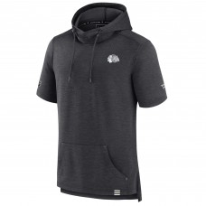 Футболка с капюшоном Chicago Blackhawks Fanatics Heather Charcoal Authentic Pro