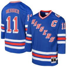Подростковая New York Rangers Mark Messier Royal Power Play 2.0 Player Jersey with Captain Patch