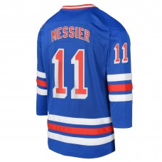 Подростковая New York Rangers Mark Messier Royal Power Play 2.0 Player Jersey with Captain Patch