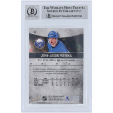 Карточка JJ Peterka Buffalo Sabres Autographed 2021-22 Skybox Metal Universe Spectrum #186 Beckett Fanatics Witnessed Authenticated 9/10