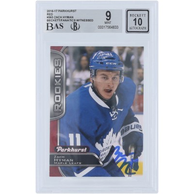 Zach Hyman Toronto Maple Leafs Autographed 2016-17 Upper Deck Parkhurst Red #363 Beckett Fanatics Witnessed Authenticated 9/10 Rookie Card