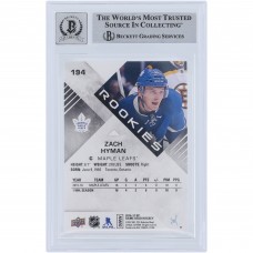 Zach Hyman Toronto Maple Leafs Autographed 2016-17 Upper Deck SP Game Used Purple #194 Beckett Fanatics Witnessed Authenticated 9/10 Rookie Card