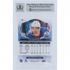 Zach Hyman Edmonton Oilers Autographed 2023-24 Upper Deck Artifacts Polychrome #84 #/65 Beckett Fanatics Witnessed Authenticated 9/10 Card
