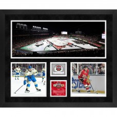 Chicago Blackhawks vs. St. Louis Blues Fanatics Authentic 2025 NHL Winter Classic Framed 20 x 24 Three-Photograph Collage with Game-Used Ice - Limited Edition of 250