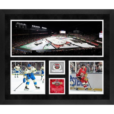 Chicago Blackhawks vs. St. Louis Blues Fanatics Authentic 2025 NHL Winter Classic Framed 20 x 24 Three-Photograph Collage with Game-Used Ice - Limited Edition of 250