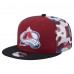 Бейсболка Colorado Avalanche New Era Burgundy/Black Camo Meshback 9FIFTY Snapback