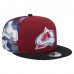Бейсболка Colorado Avalanche New Era Burgundy/Black Camo Meshback 9FIFTY Snapback