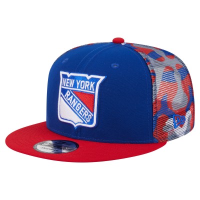 Бейсболка New York Rangers New Era Blue/Red Camo Meshback 9FIFTY Snapback