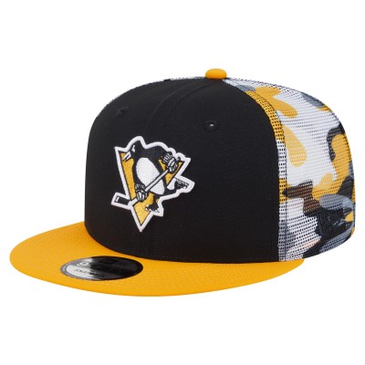 Бейсболка Pittsburgh Penguins New Era Black/Gold Camo Meshback 9FIFTY Snapback