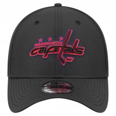 Бейсболка Washington Capitals New Era Black Night 39THIRTY