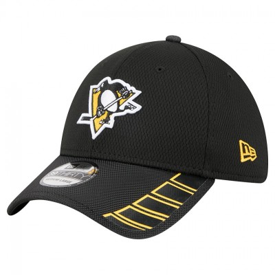 Бейсболка Pittsburgh Penguins New Era Black Visor Hit 39THIRTY