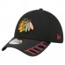 Бейсболка Chicago Blackhawks New Era Black Visor Hit 39THIRTY