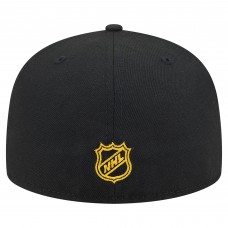Бейсболка Boston Bruins New Era Black Oversized Vintage Arch 59Fifty