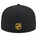 Бейсболка Boston Bruins New Era Black Oversized Vintage Arch 59Fifty