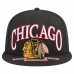 Бейсболка Chicago Blackhawks New Era Black Oversized Vintage Arch 59Fifty