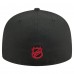 Бейсболка Chicago Blackhawks New Era Black Oversized Vintage Arch 59Fifty