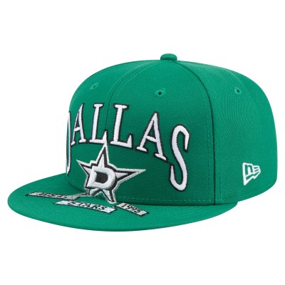 Бейсболка Dallas Stars New Era Kelly Green Oversized Vintage Arch 59Fifty