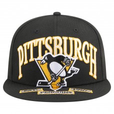Бейсболка Pittsburgh Penguins New Era Black Oversized Vintage Arch 59Fifty