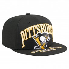 Бейсболка Pittsburgh Penguins New Era Black Oversized Vintage Arch 59Fifty