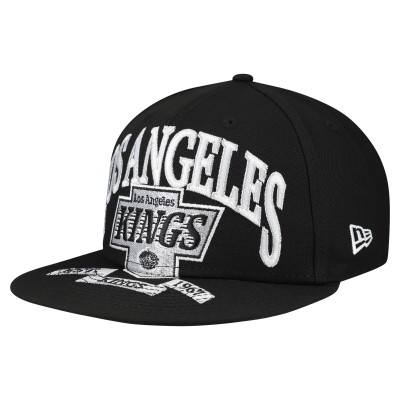 Бейсболка Los Angeles Kings New Era Black Oversized Vintage Arch 59Fifty