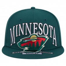 Бейсболка Minnesota Wild New Era Green Oversized Vintage Arch 59Fifty