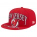 Бейсболка New Jersey Devils New Era Red Oversized Vintage Arch 59Fifty