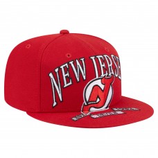 Бейсболка New Jersey Devils New Era Red Oversized Vintage Arch 59Fifty
