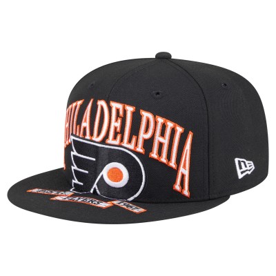 Бейсболка Philadelphia Flyers New Era Black Oversized Vintage Arch 59Fifty