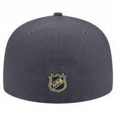 Бейсболка Vegas Golden Knights New Era Gray Oversized Vintage Arch 59Fifty
