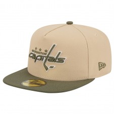 Бейсболка Washington Capitals New Era Tan/Olive Color Pack Two-Tone 59FIFTY A-Frame
