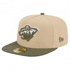 Бейсболка Minnesota Wild New Era Tan/Olive Color Pack Two-Tone 59FIFTY A-Frame