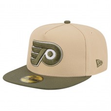Бейсболка Philadelphia Flyers New Era Tan/Olive Color Pack Two-Tone 59FIFTY A-Frame