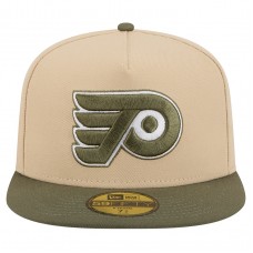 Бейсболка Philadelphia Flyers New Era Tan/Olive Color Pack Two-Tone 59FIFTY A-Frame