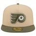 Бейсболка Philadelphia Flyers New Era Tan/Olive Color Pack Two-Tone 59FIFTY A-Frame