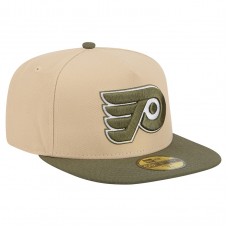 Бейсболка Philadelphia Flyers New Era Tan/Olive Color Pack Two-Tone 59FIFTY A-Frame