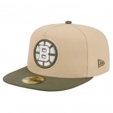 Бейсболка Boston Bruins New Era Tan/Olive Color Pack Two-Tone 59FIFTY A-Frame