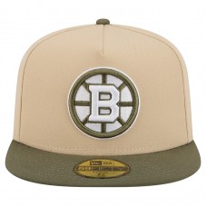 Бейсболка Boston Bruins New Era Tan/Olive Color Pack Two-Tone 59FIFTY A-Frame