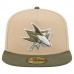 Бейсболка San Jose Sharks New Era Tan/Olive Color Pack Two-Tone 59FIFTY A-Frame