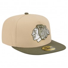 Бейсболка Chicago Blackhawks New Era Tan/Olive Color Pack Two-Tone 59FIFTY A-Frame Бейсболка Chicago Blackhawks New Era Tan/Olive Color Pack Two-Tone 59FIFTY A-Frame