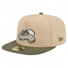 Бейсболка Colorado Avalanche New Era Tan/Olive Color Pack Two-Tone 59FIFTY A-Frame