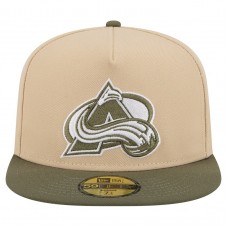 Бейсболка Colorado Avalanche New Era Tan/Olive Color Pack Two-Tone 59FIFTY A-Frame