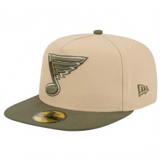 Бейсболка St. Louis Blues New Era Tan/Olive Color Pack Two-Tone 59FIFTY A-Frame