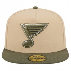 Бейсболка St. Louis Blues New Era Tan/Olive Color Pack Two-Tone 59FIFTY A-Frame