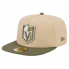 Бейсболка Vegas Golden Knights New Era Tan/Olive Color Pack Two-Tone 59FIFTY A-Frame
