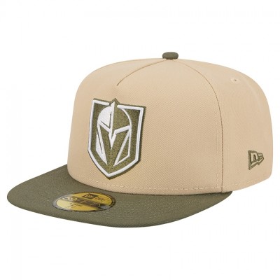 Бейсболка Vegas Golden Knights New Era Tan/Olive Color Pack Two-Tone 59FIFTY A-Frame