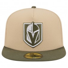 Бейсболка Vegas Golden Knights New Era Tan/Olive Color Pack Two-Tone 59FIFTY A-Frame